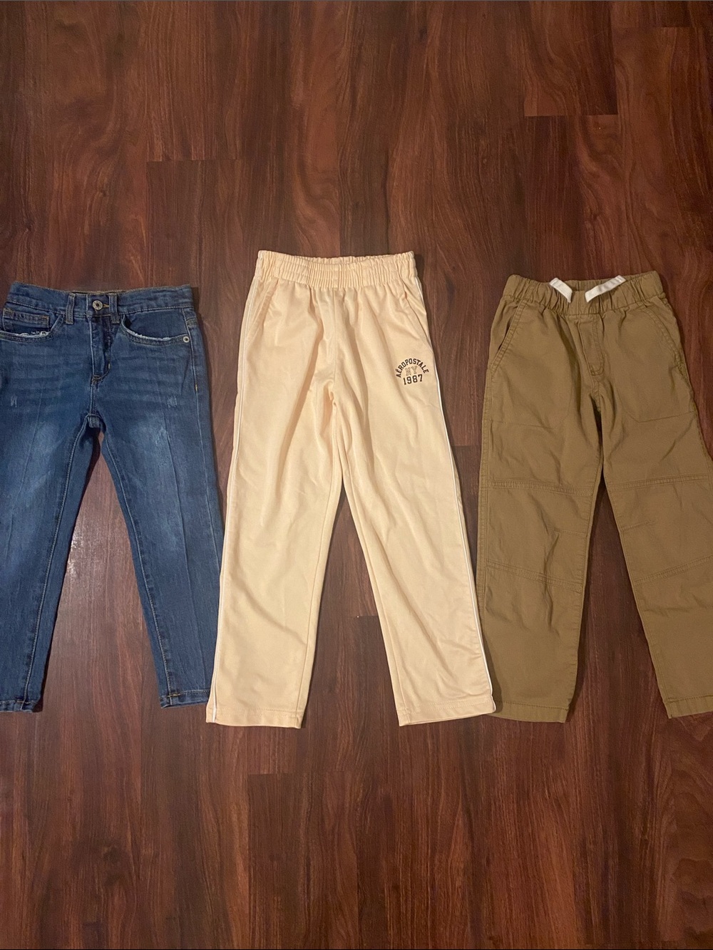 Aeropostale Kids Cream Elastic-Waist Pants